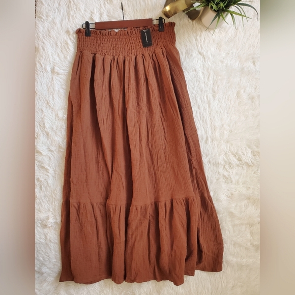 Ashley Stewart Rust Maxi Skirt - Picture 2 of 3